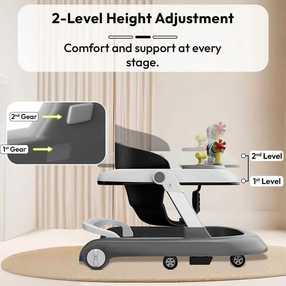2 Level Height Adjustable Baby Walker