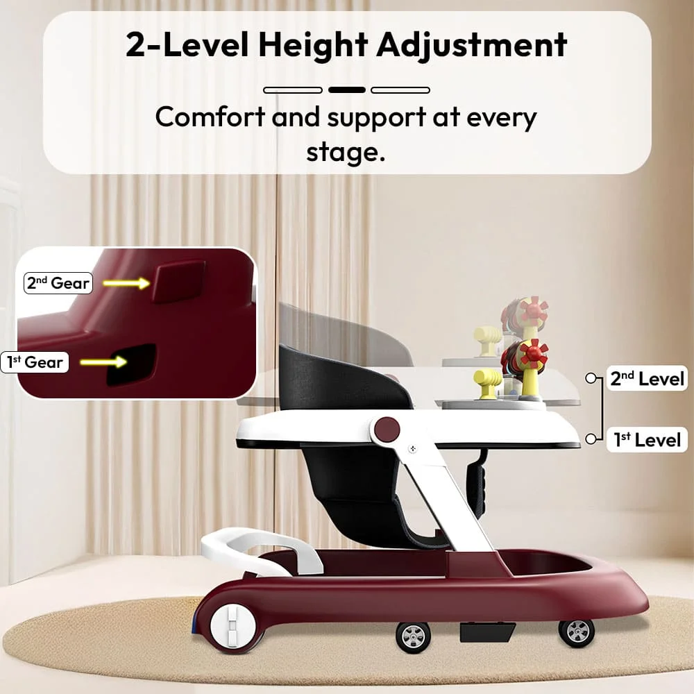 2 Level Height Adjustable Baby Walker