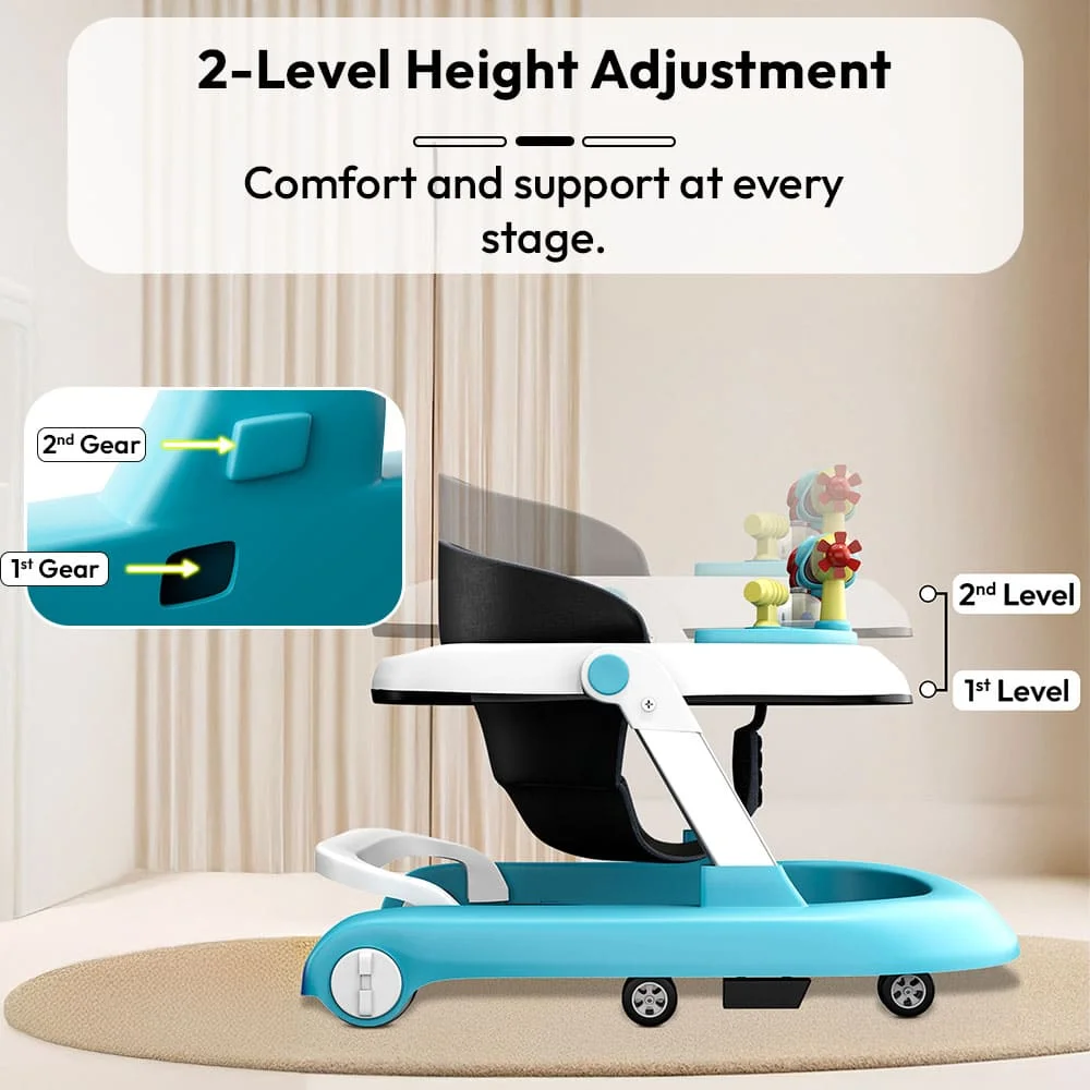 2-Level Height Adjustable Baby Walker