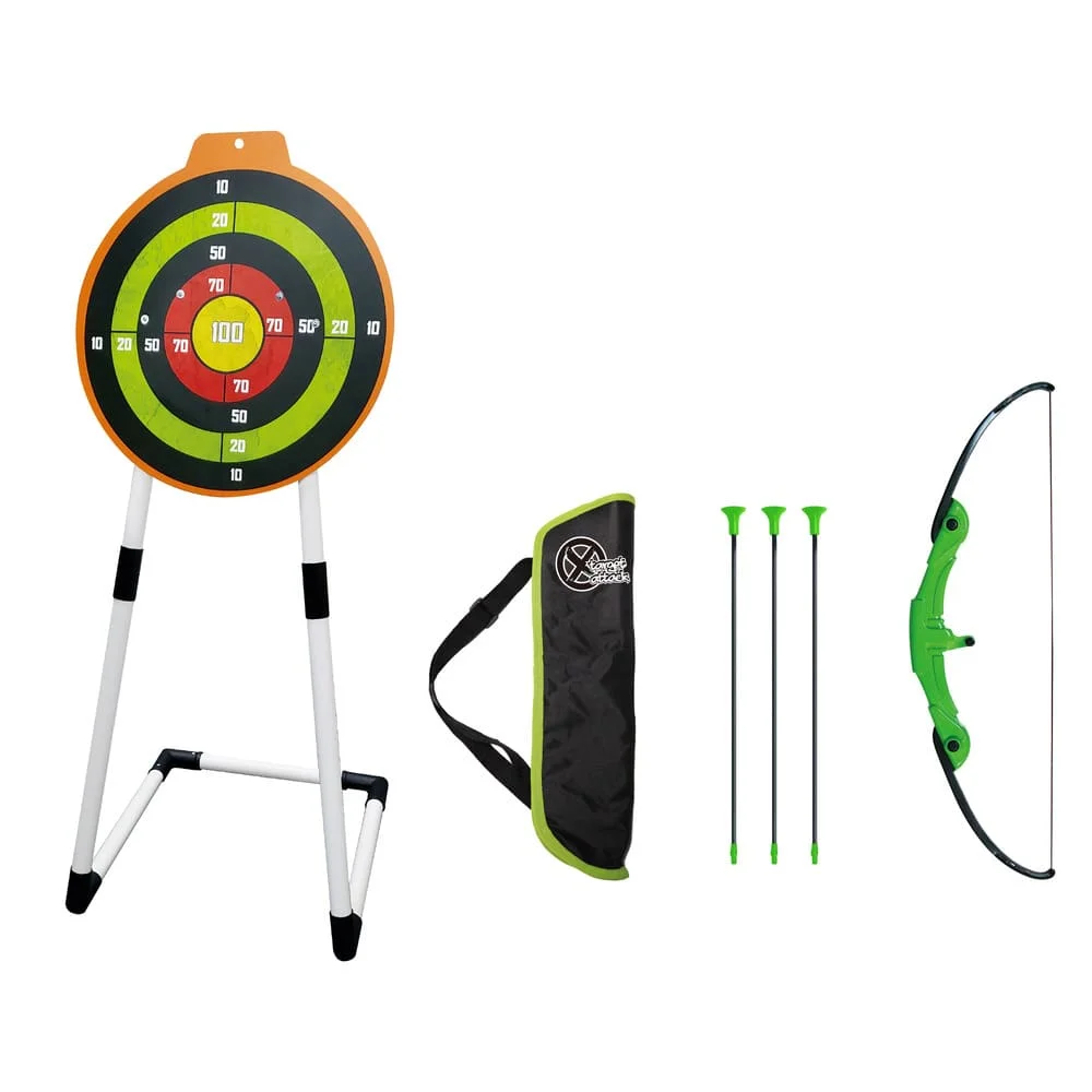 Innov8 Kids Archer Set with Target Stand with Adjustable Bow, Beginner Archery Kit for Aim Training