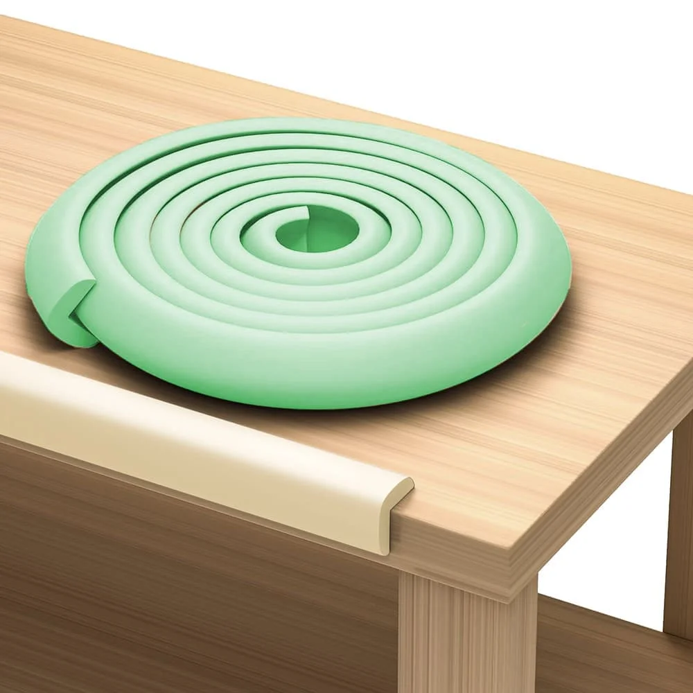 Safety Tape for Edge Guards, Table and Bed Corners Protector Strips for Babies safety With Adhesive Features - Slim (2 Meter)-Green