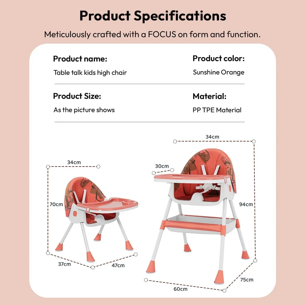 Foldable baby high chair