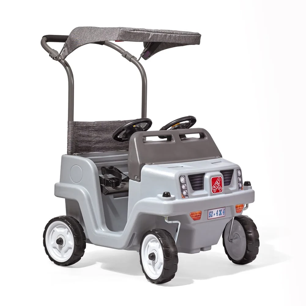 STEP2 Side-by-Side Push Around SUV, Double Ride-On Toy for Kids with Off-Road Styling, Roleplay Fun Ride-On Car for Toddlers