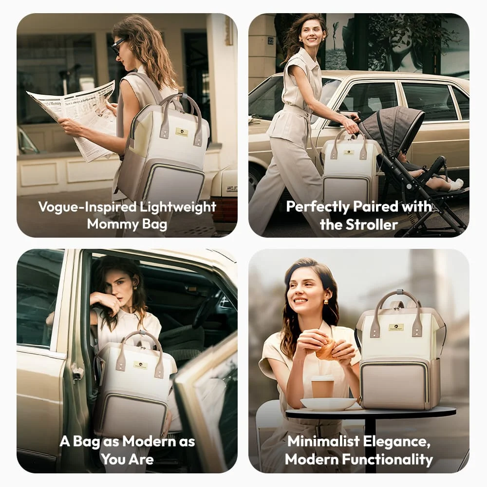 Waterproof diaper bag with compartments