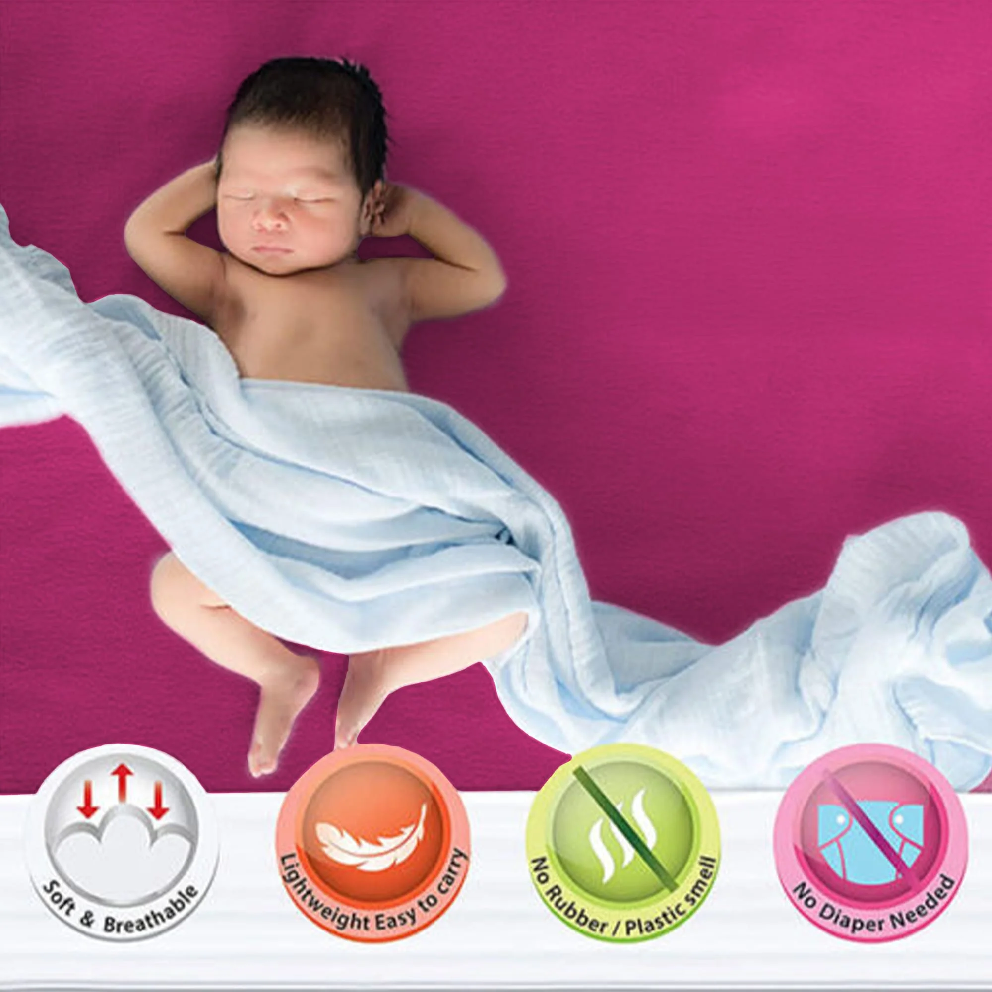 Waterproof baby dry sheet