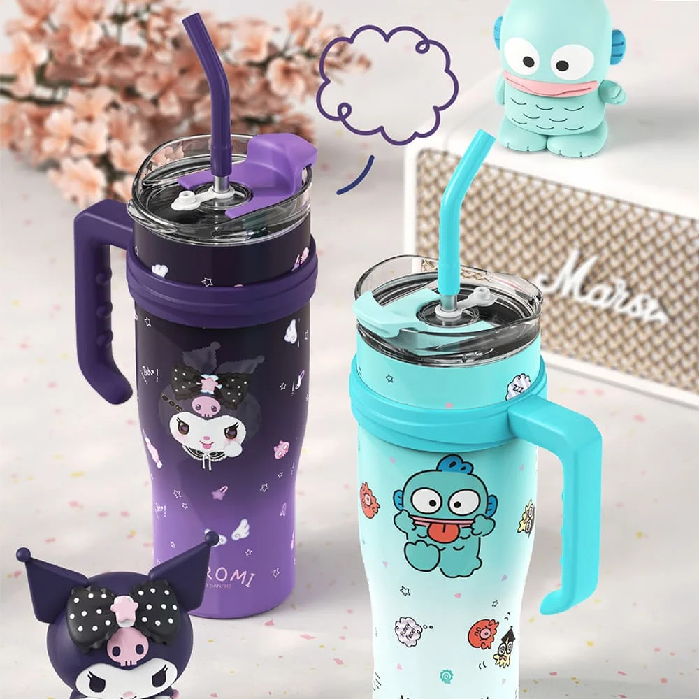 Cartoonistic stailess steel tumbler large size violet