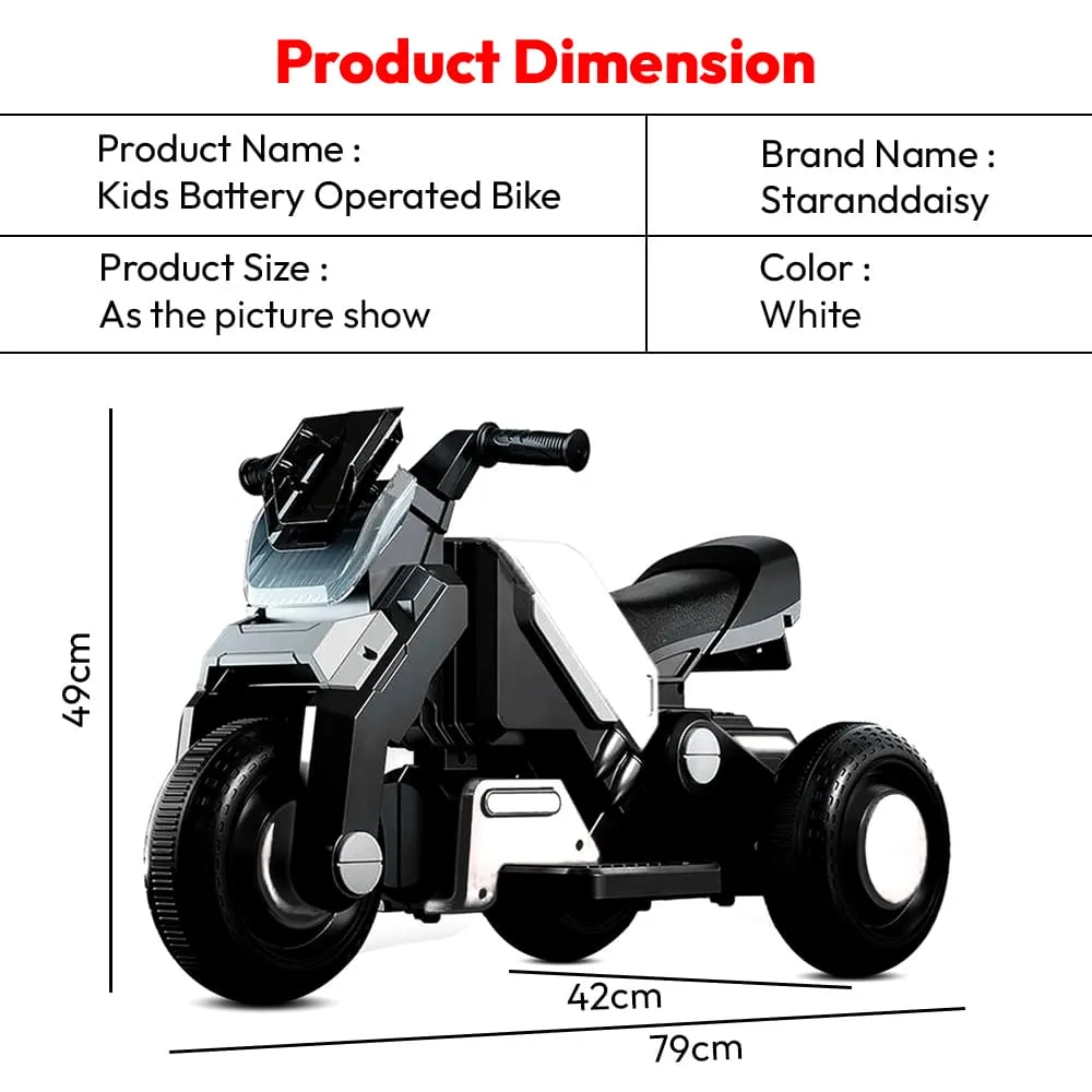 Electric Battery operated kids bike dimension