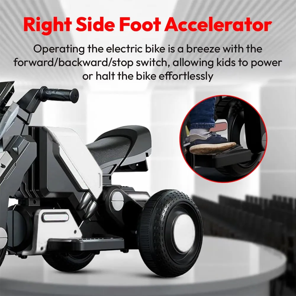 Electric Battery operated kids bike with right side foot accelarator