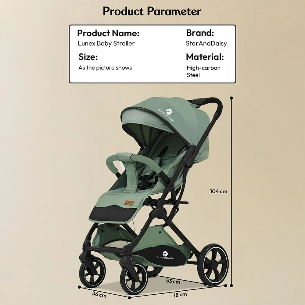 Lunex Baby Stroller Green dimension