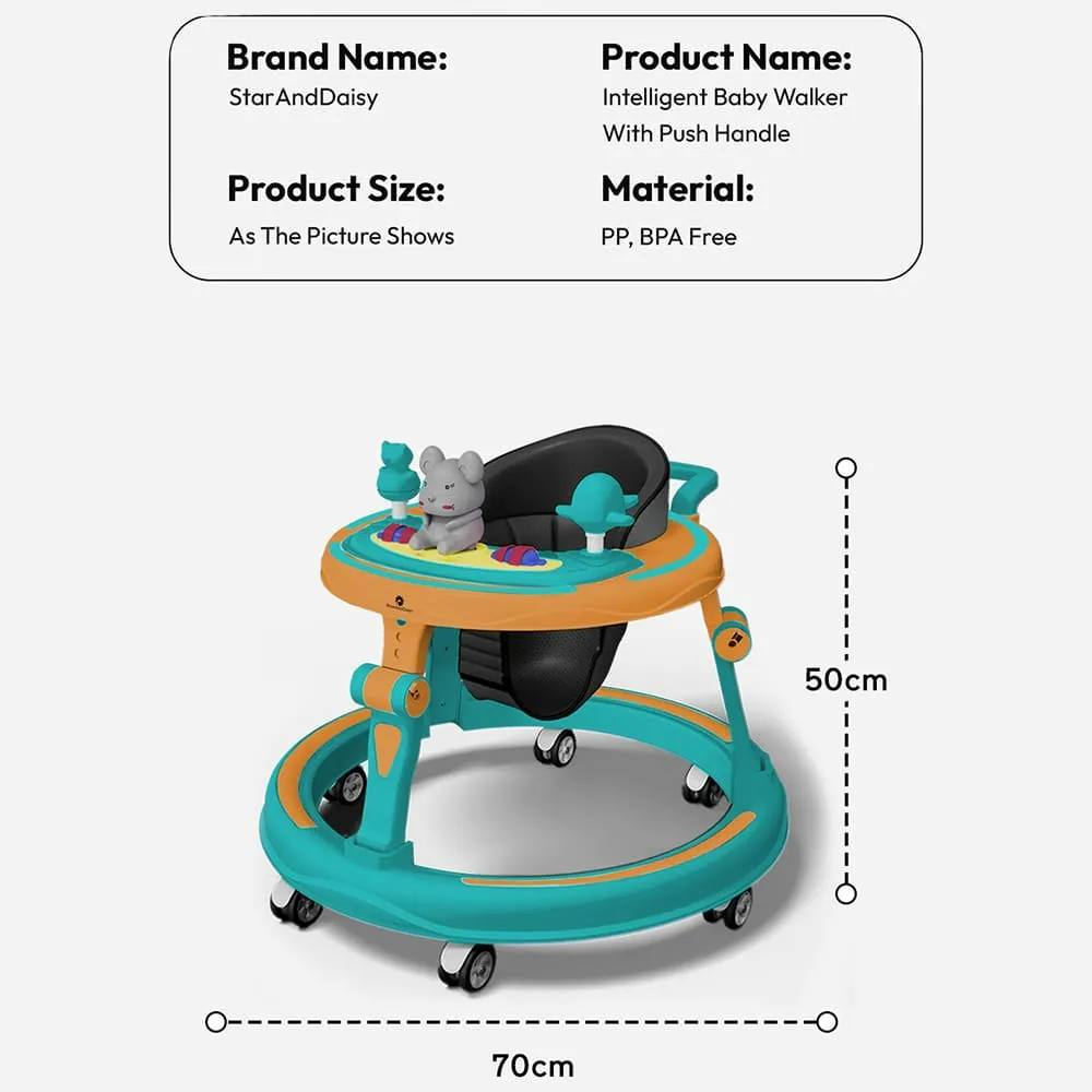 Multi-functional Intelligent Baby Walker with toy tray dimension