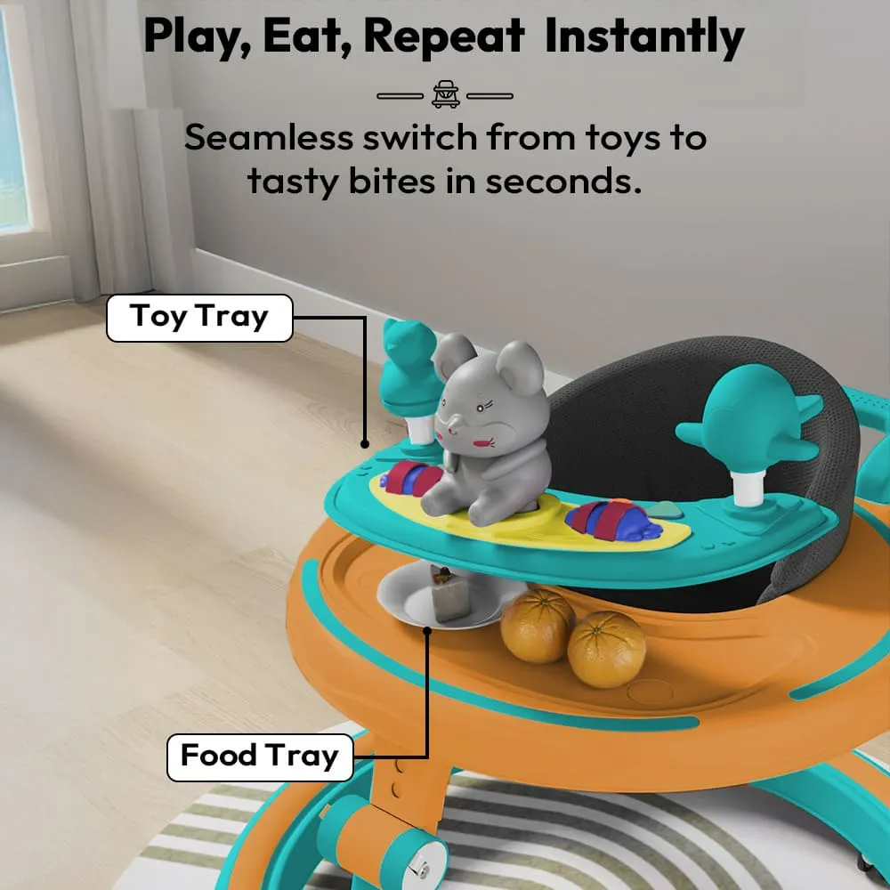 Multi-functional Intelligent Baby Walker with toy trays
