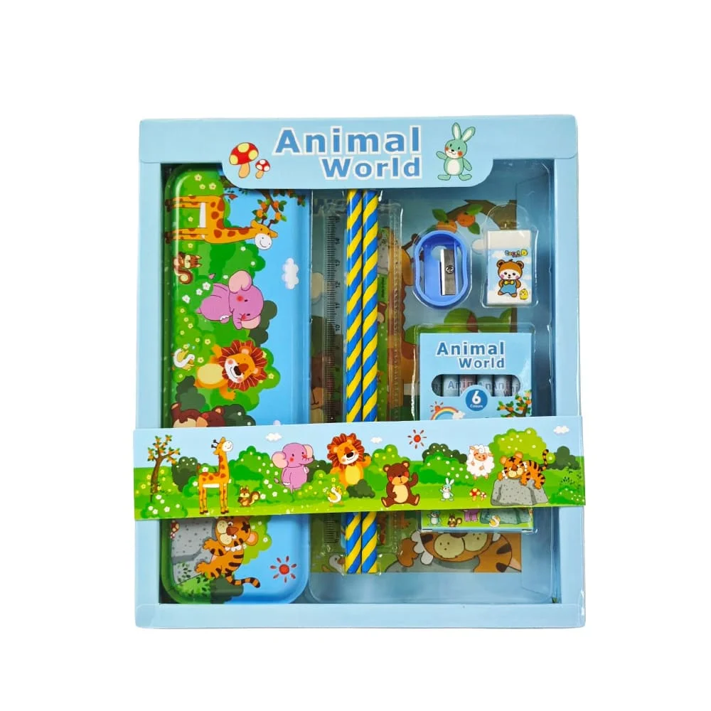 Stationart set animal blue