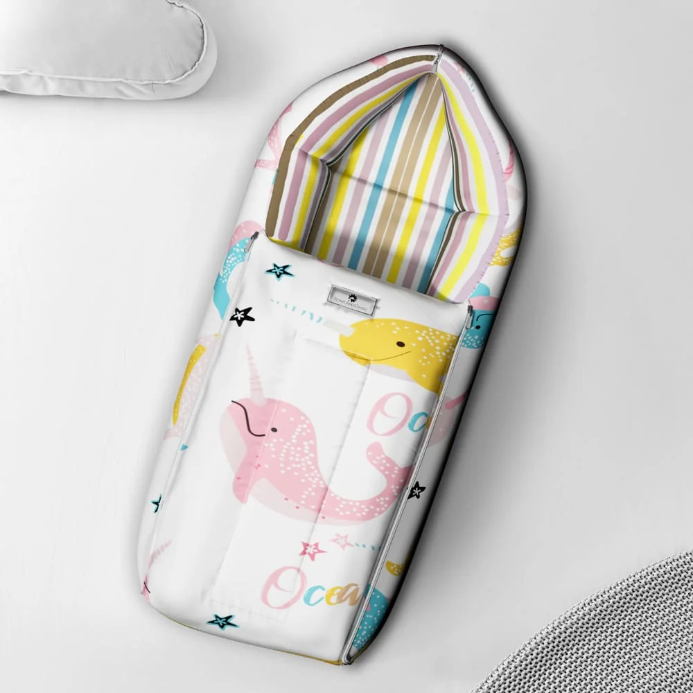 baby sleeping bag ocean print