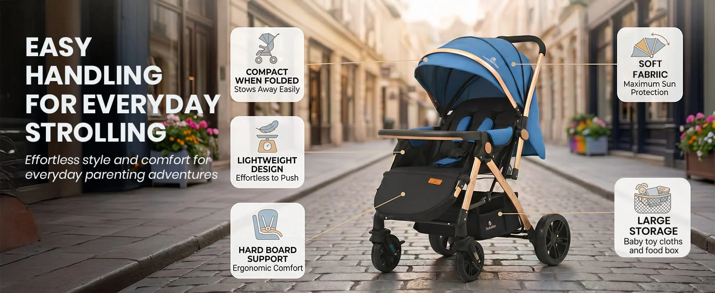 Luna Luxe Baby Stroller – Convertible Stroller Pram Luna Luxe Baby Stroller – Convertible Stroller Pram