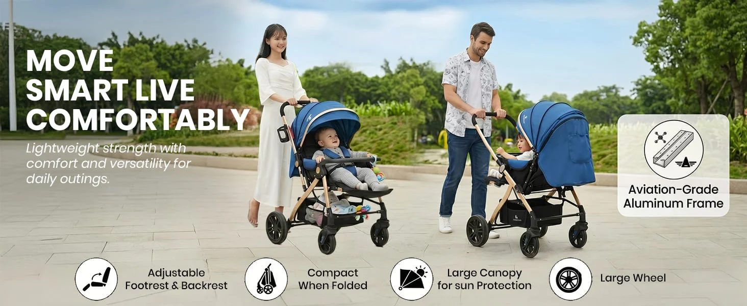 Luna Luxe Baby Stroller – Convertible Stroller Pram Luna Luxe Baby Stroller – Convertible Stroller Pram