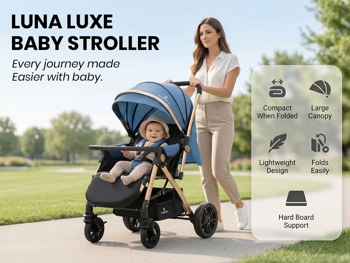 Luna Luxe Baby Stroller – Convertible Stroller Pram Luna Luxe Baby Stroller – Convertible Stroller Pram