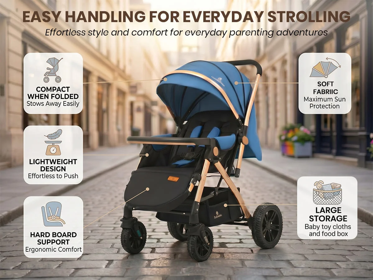 Luna Luxe Baby Stroller – Convertible Stroller Pram Luna Luxe Baby Stroller – Convertible Stroller Pram