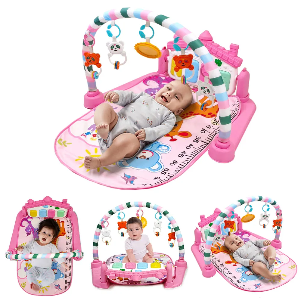 multifunctional baby piano playgym pink