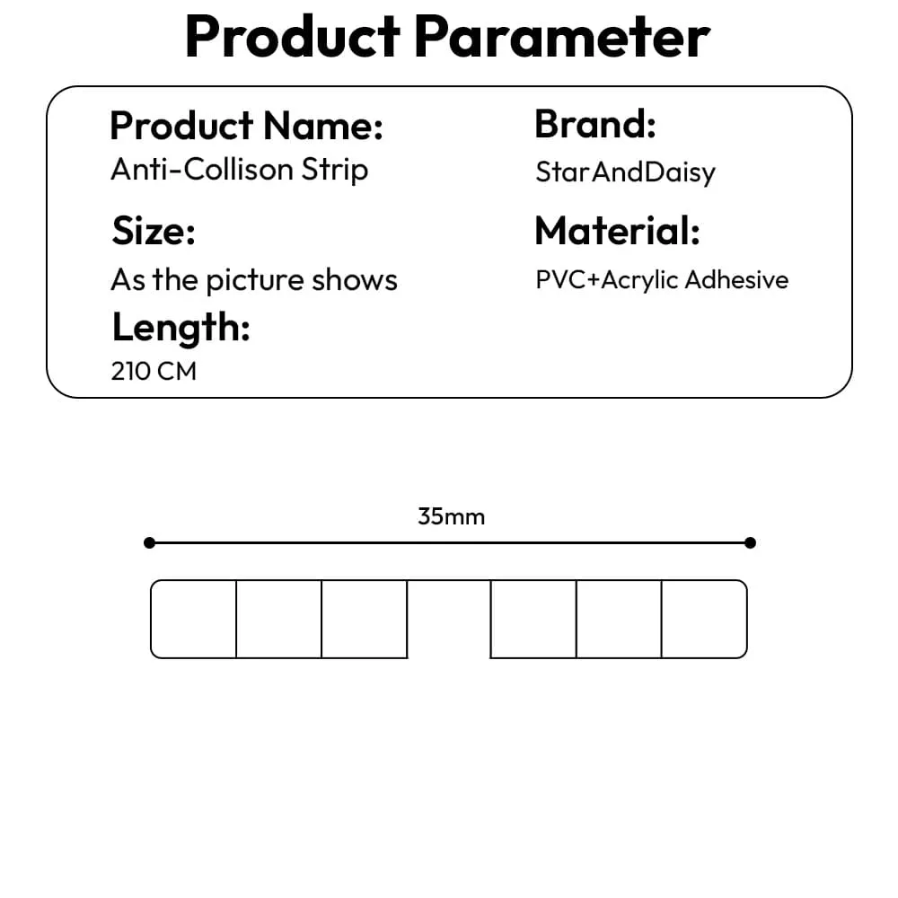 anti collision strips dimension 35mm