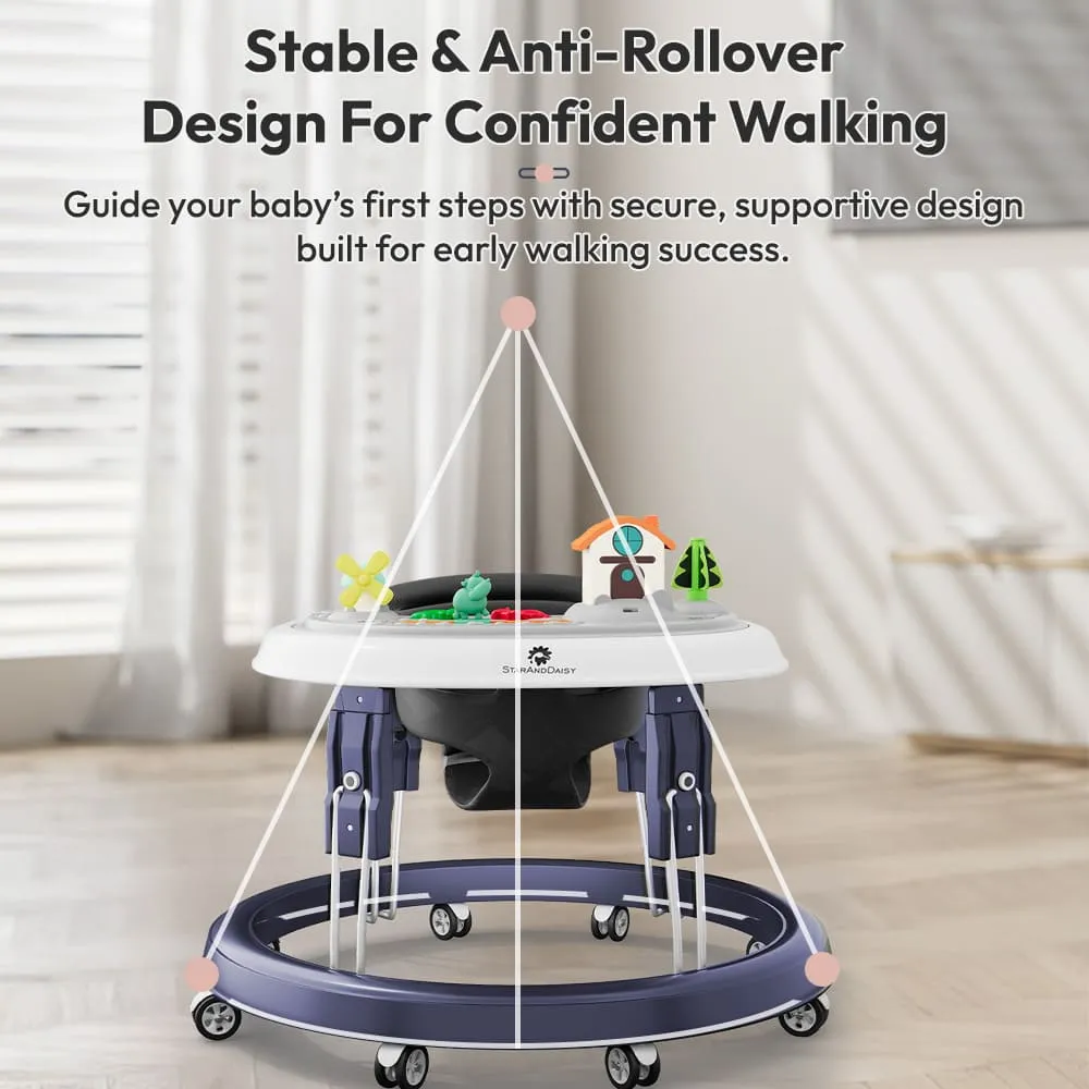first step baby walker blue stable