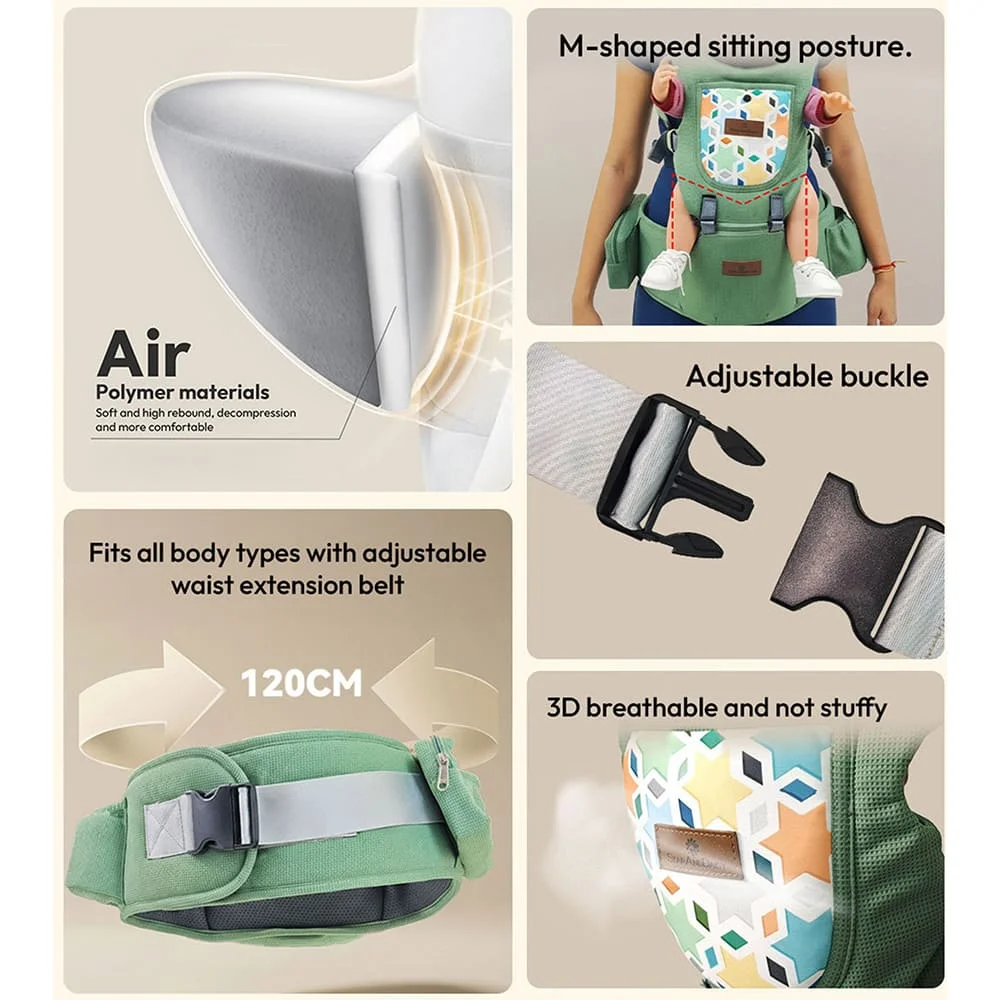 Adjustable baby hip carrier