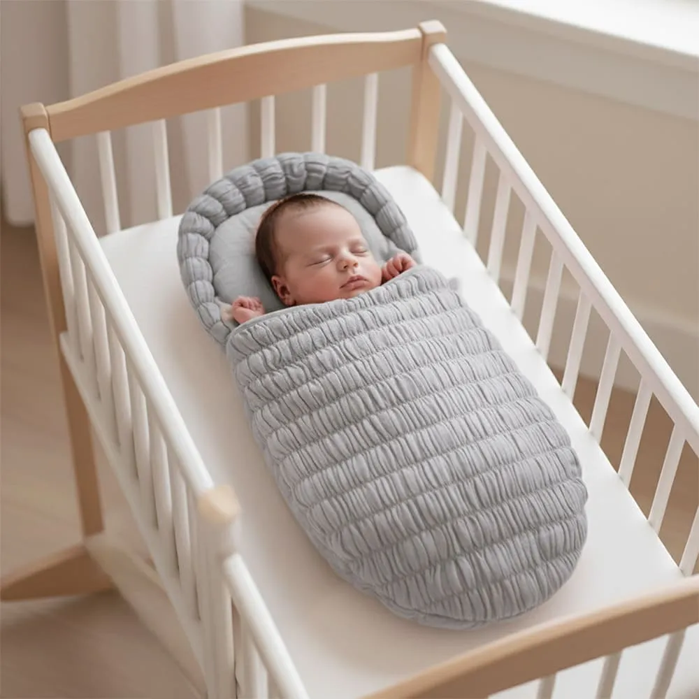 Luxury Quilted Baby Sleeping Bag grey