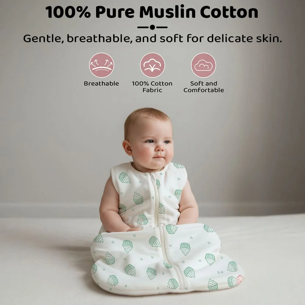 Baby Sleeping Sack Print Cupcake