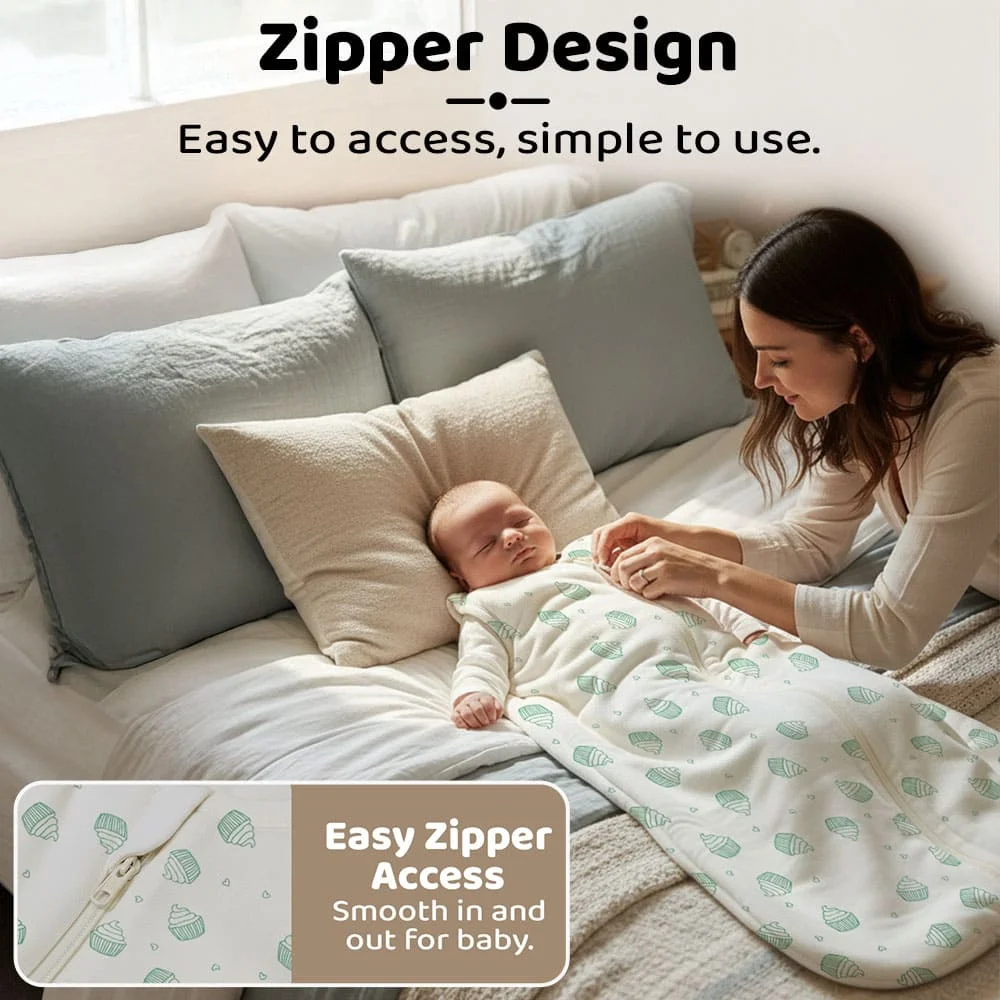 Baby Sleeping Cupcake Sack Print