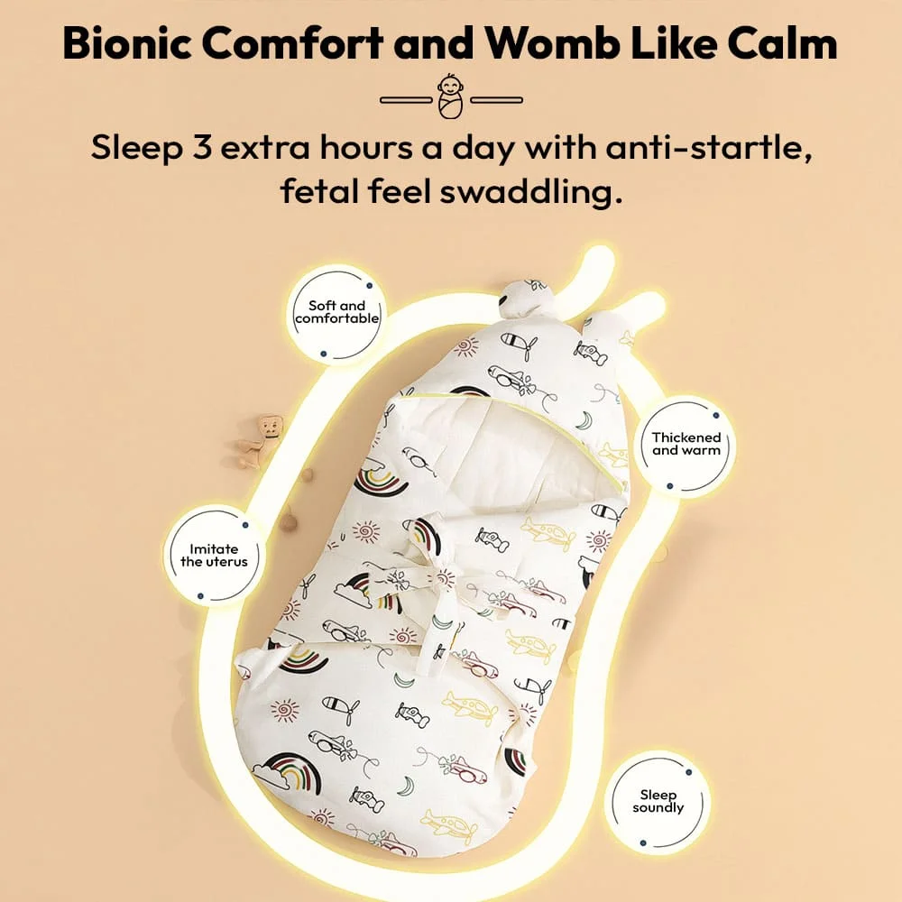 Butterfly swaddler rainbow print