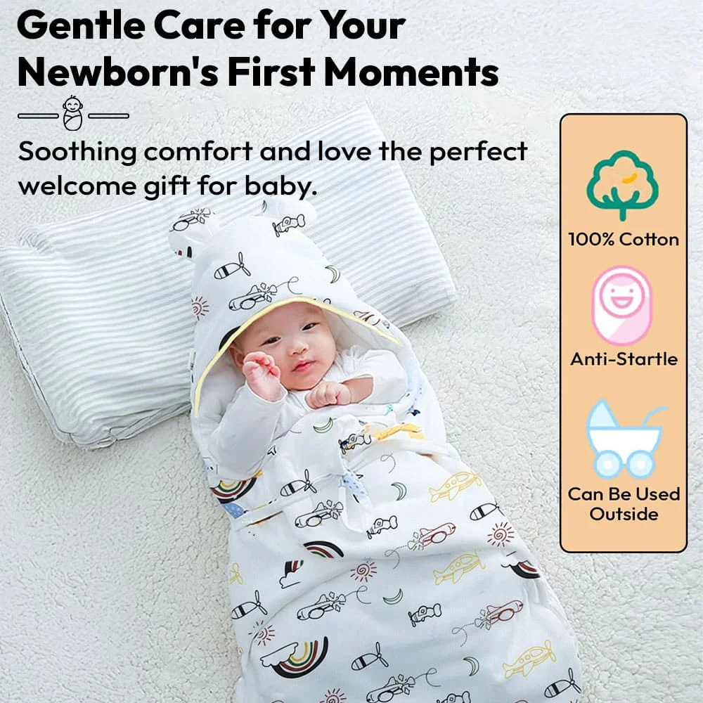 Butterfly swaddler rainbow print