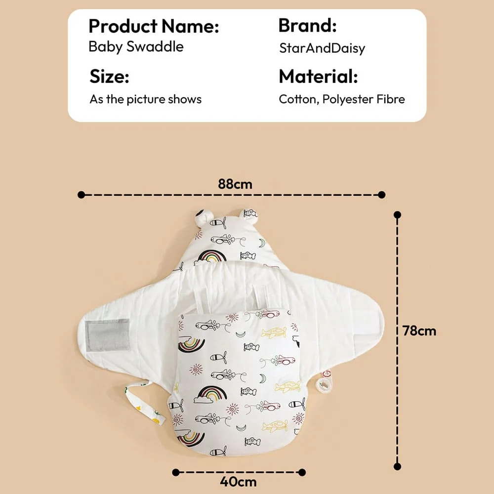 Butterfly swaddler rainbow print