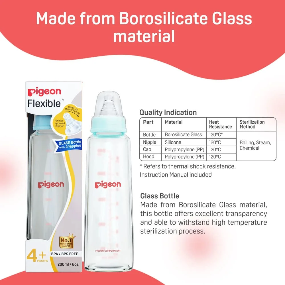 Glass Nursing Feeding Bottle