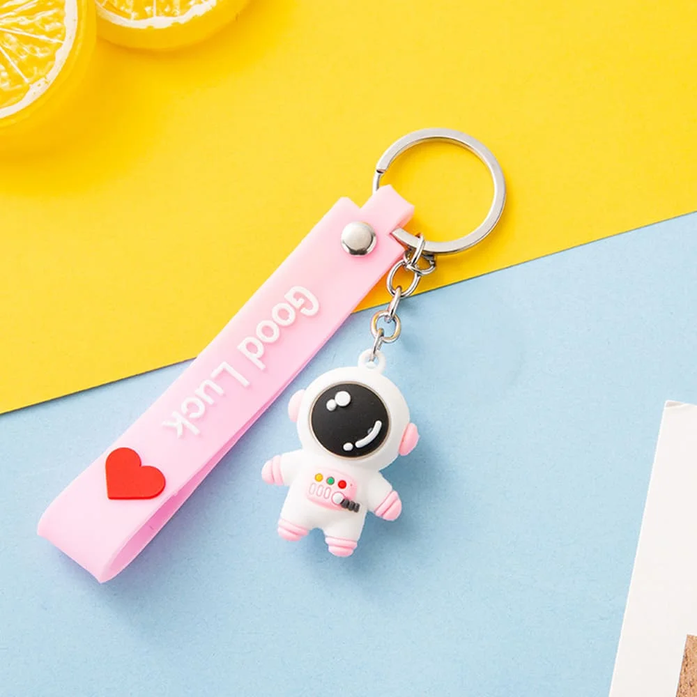 creative cartoon astronaut keychain