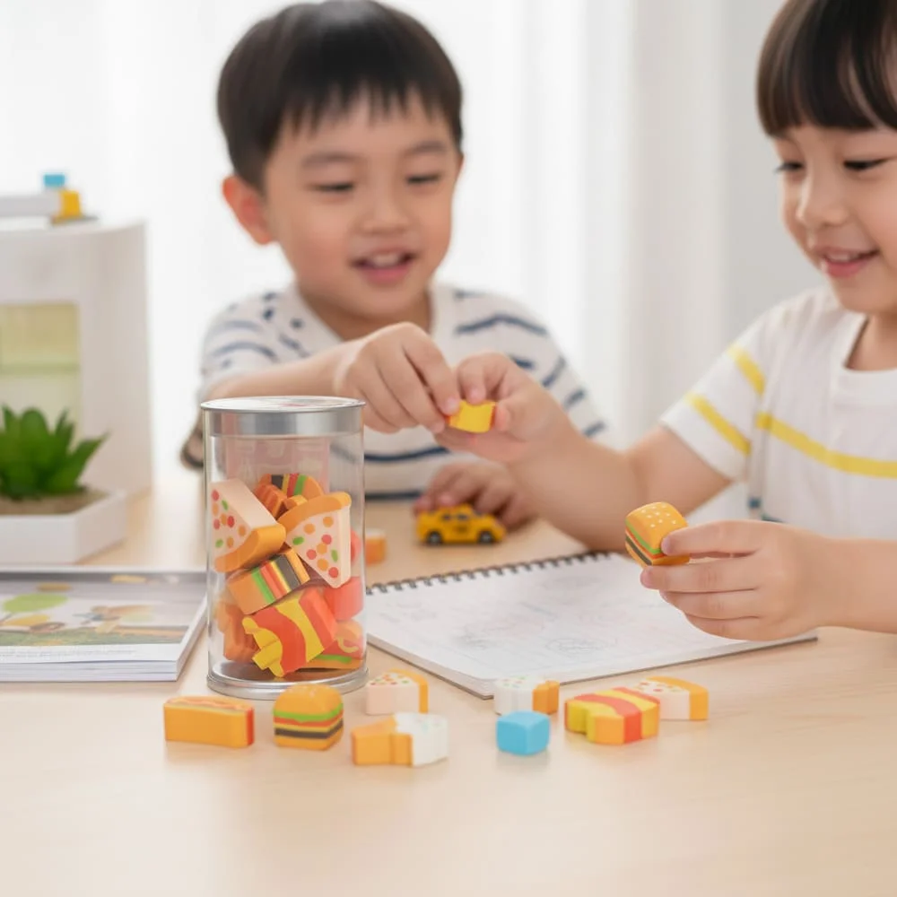 fast food eraser set