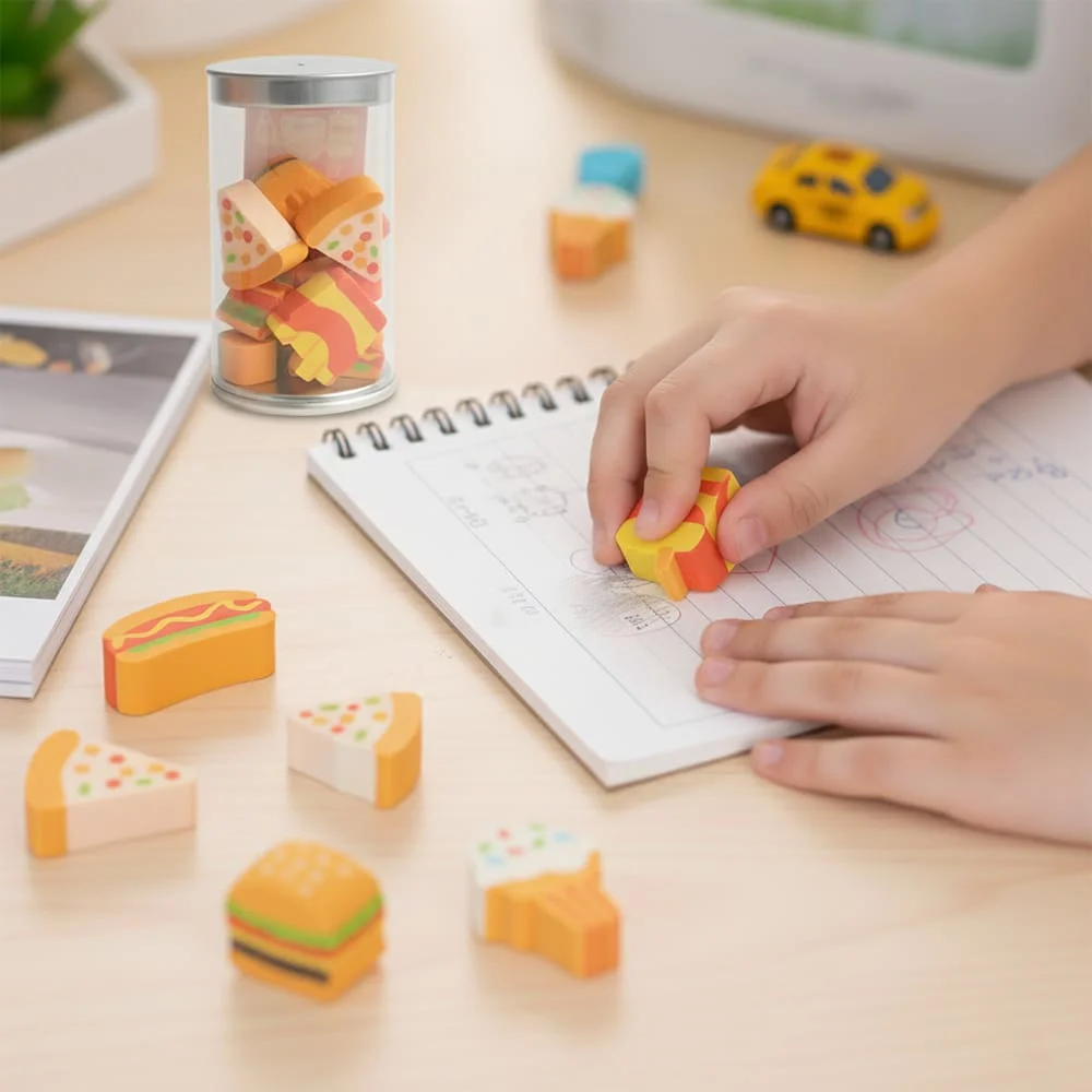 fast food eraser set