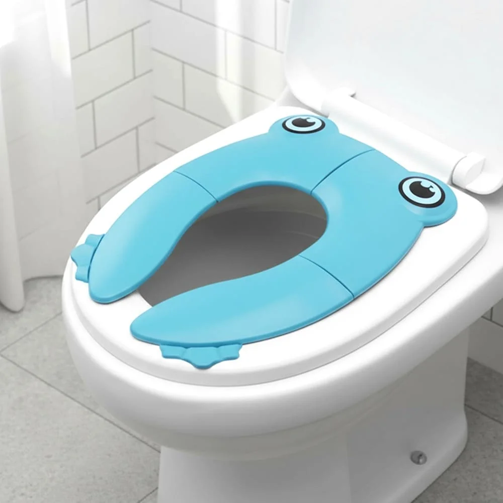 frog potty seat blue