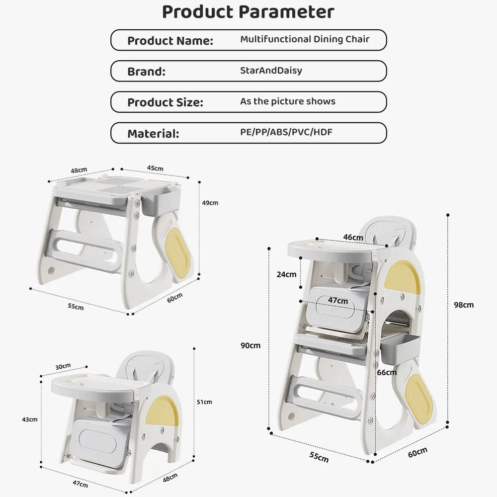 6-in-1 Multifunctional Baby Dining Chair1