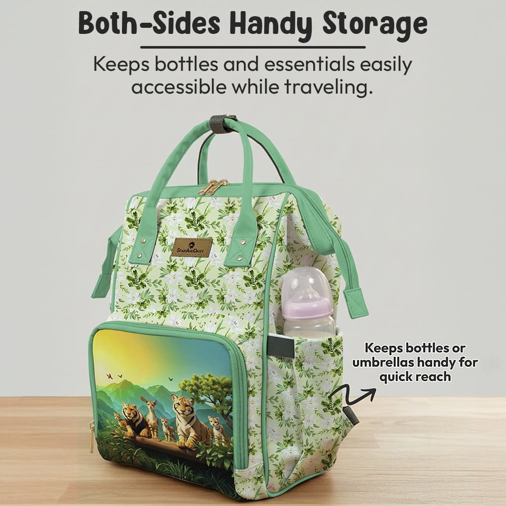 Diaper bag storage lion print