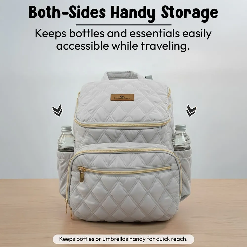 little luxe diaper bag grey handy storage