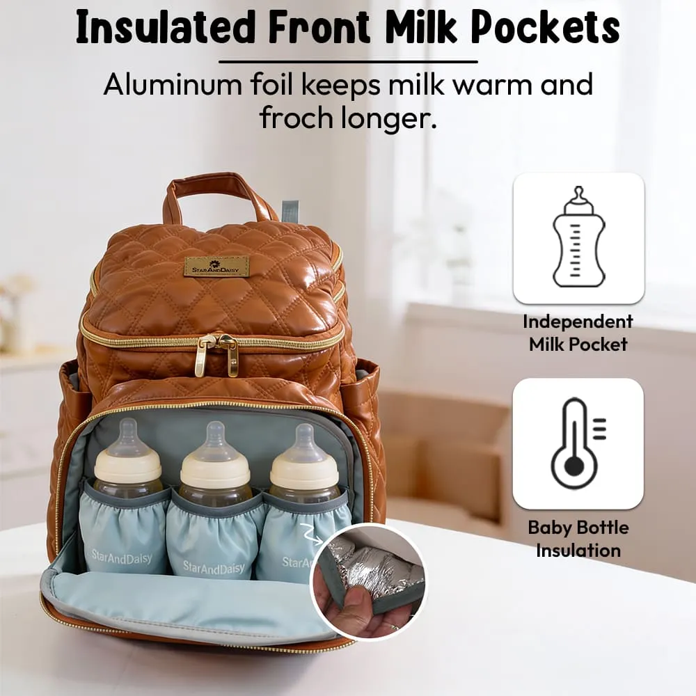 little luxe diaper bag insulated milk pockets