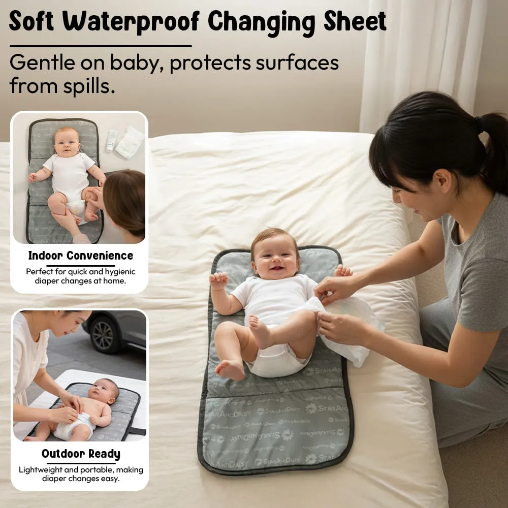 little luxe pink diaper bag waterproof changing sheet