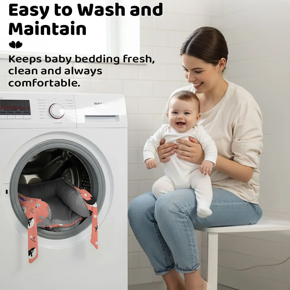 Baby Nest Oval Shark Print