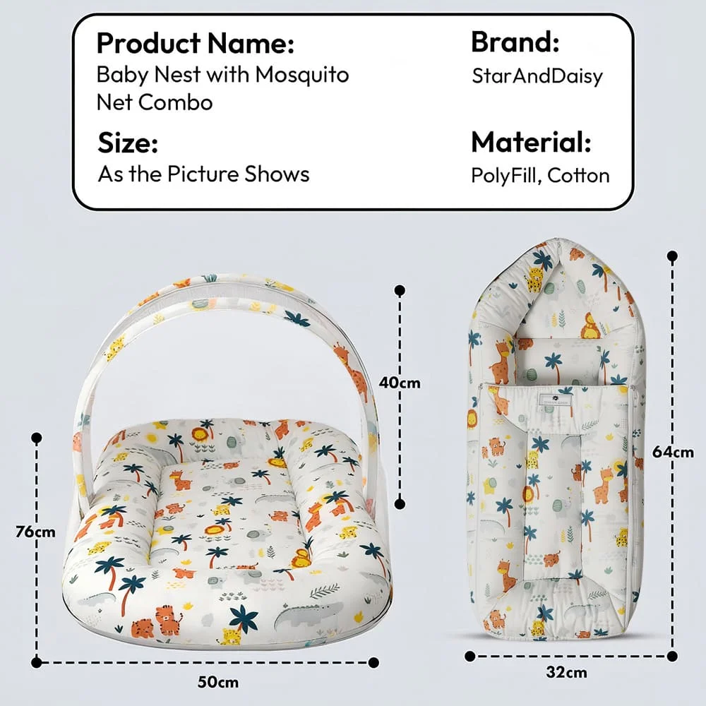 mosquito net combo lion print dimension