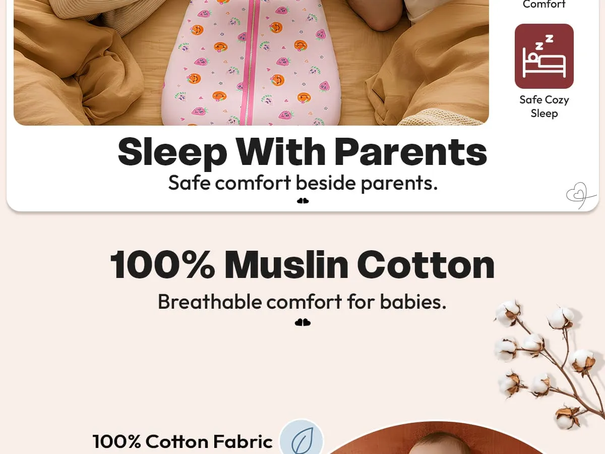 Sleeping Sack For Baby 100% Pure Cotton Baby Sleep Bag