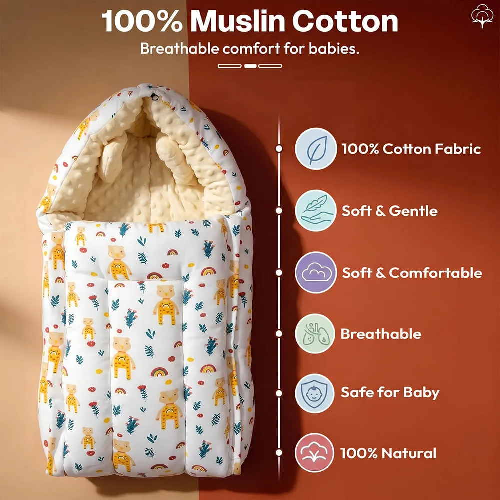 100 percent muslin Yellow Color Luxe Sleeping Bag
