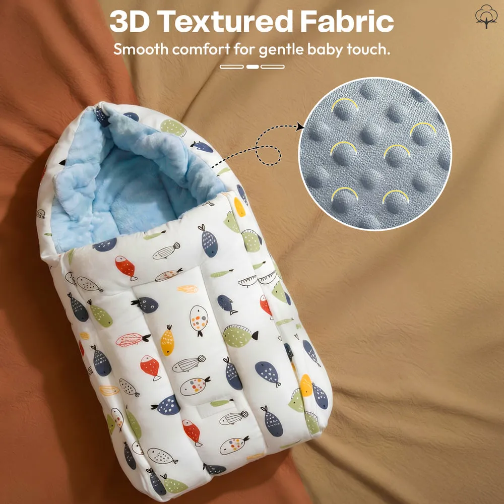 3d texture blue Color Luxe Sleeping Bag