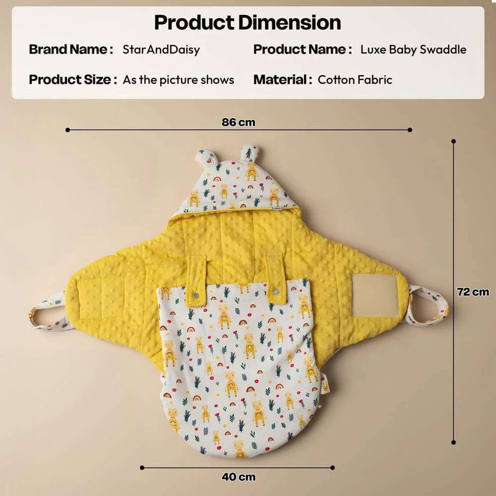 Luxe Swaddler Giraffe Print