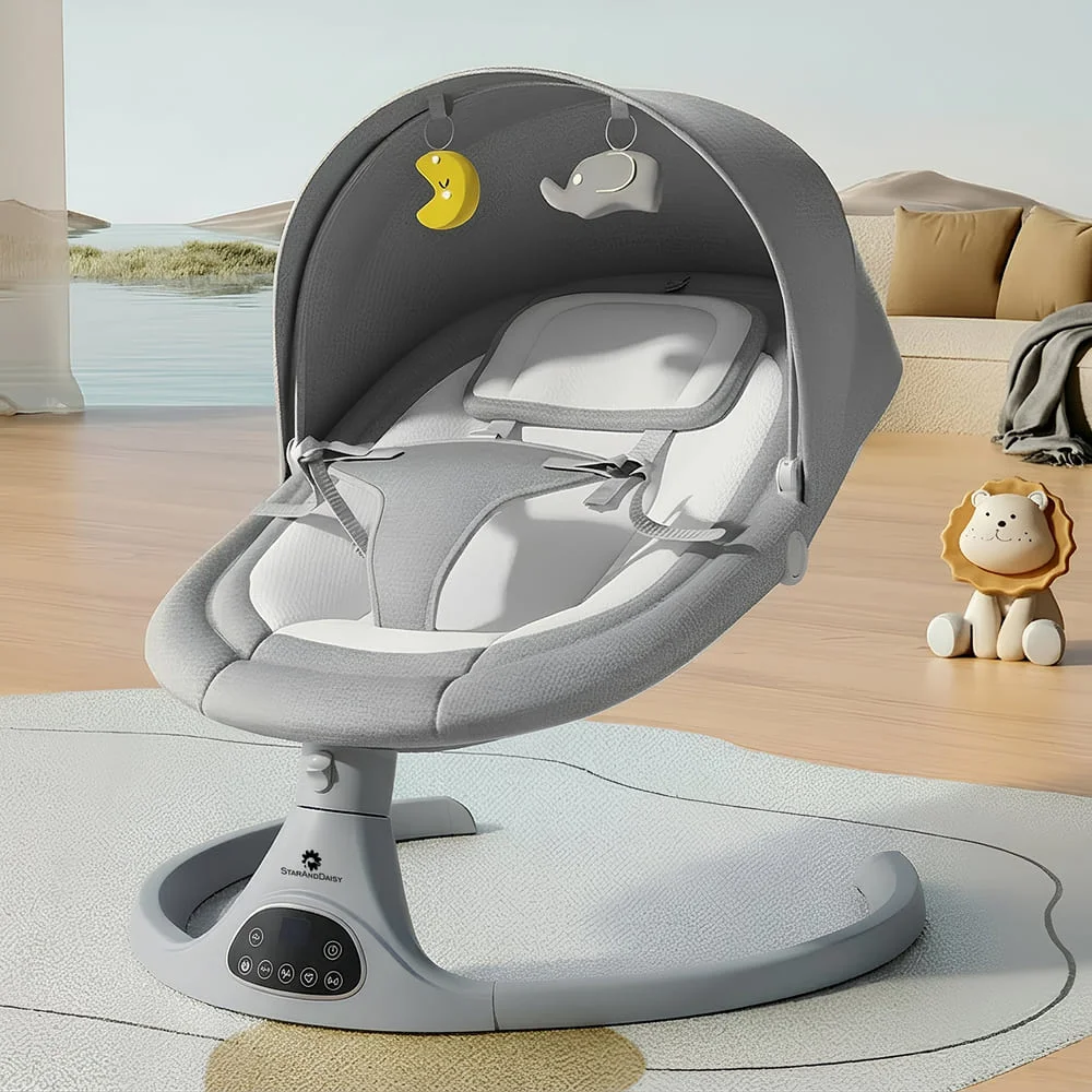 Multifunctional electric rocking chair grey