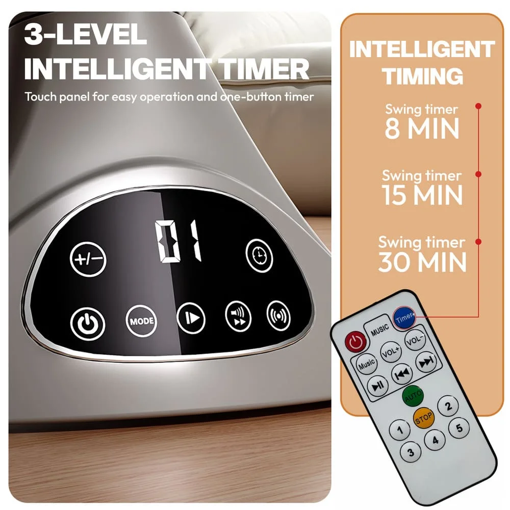 Multifunctional electric rocking chair grey