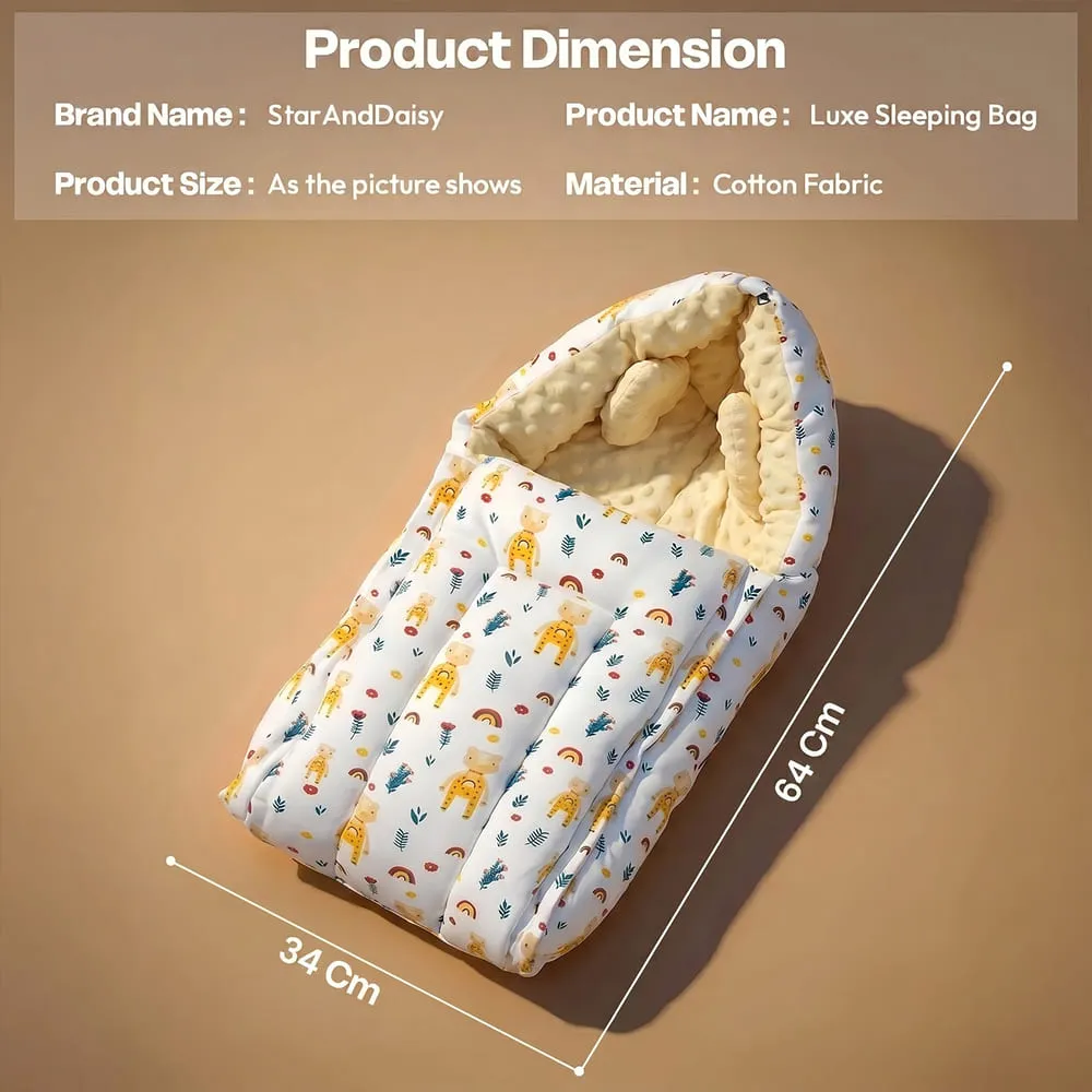 dimension of Yellow Color Luxe Sleeping Bag